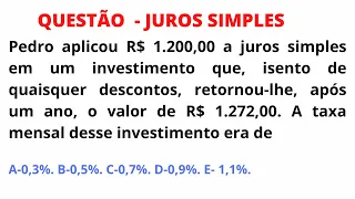 #09 - Juros Simples  -  Concurso e Vestibulares