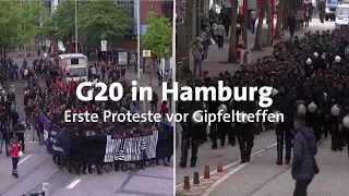 G20-Gipfel: Erste Proteste in Hamburg