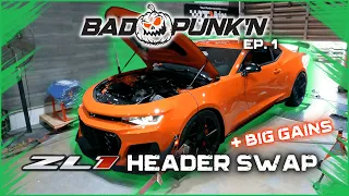 2019 Camaro ZL1 Bad Punk'n - Stock Power vs Headers Install with Tune