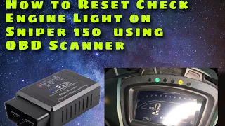 HOW TO RESET CHECK ENGINE USING OBD SCANNER ON SNIPER 150