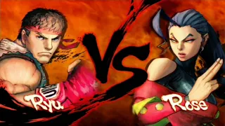 Street Fighter IV Champion Edition "RYU vs ROSE" - HARD Arcade Mode Fight!