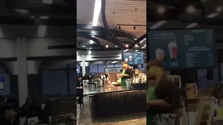 starbucks barista sings out coffee order