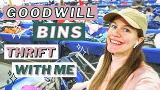 Goodwill BINS (Outlet) Thrift With Me + Haul to Sell on Poshmark & eBay