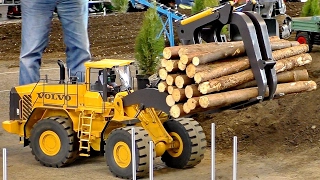 RC XXXL MONSTER 120KG VOLVO L350S MODEL LOADER IN SCALE 1:8 AT WORK / Faszination Modellbau 2016