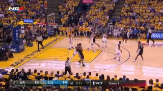 San Antonio Spurs vs Golden State Warriors 1st Half Highlights Game 1 May 14 2017 NBA Playoffs