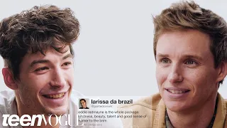 Ezra Miller and Eddie Redmayne Compete in a Compliment Battle | Teen Vogue