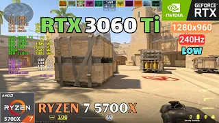 Counter-Strike 2 RTX 3060 TI Ryzen 7 5700X Low Settings 1280x960 Stretched GAMING TEST 2024 CS2 CS 2