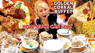 HOW MUCH CAN I EAT AT GOLDEN CORRAL BUFFET?! #RainaisCrazy ft. @airrack