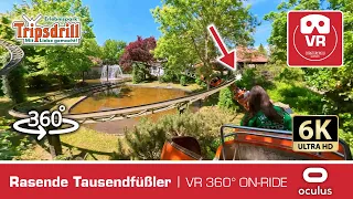 360° Rasender Tausendfüßler 🐛🎢 Tripsdrill 6K VR Roller Coaster Zierer Tivoli #vr360 #rollercoaster