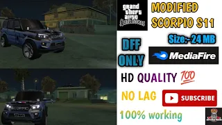 Modified Mahindra Scorpio s11 for Gta Sa Android/Pc // DFF ONLY // By  Antivirus Modder