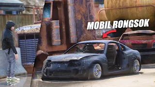 RESTORASI BANGKAI MOBIL TOYOTA SUPRA TEBENGKALAI LANGKA DI GTA 5 ROLEPLAY !!!