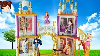 Castillo y Escuela Para Muñecas Barbies Princesas Descendientes y EAH - Casa de Muñecas