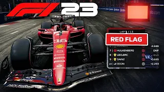 F1 World Gameplay on F1 23 | Red Flag Race at Las Vegas