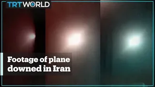 Video appears to show Ukrainian plane shot down in Iran