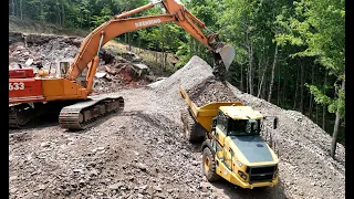 Finishing crushing rock