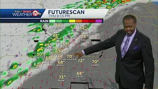 Rain, storms move in Thursday night with cold front