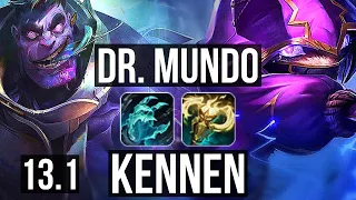 MUNDO vs KENNEN (TOP) | Rank 4 Mundo, 600+ games | KR Grandmaster | 13.1