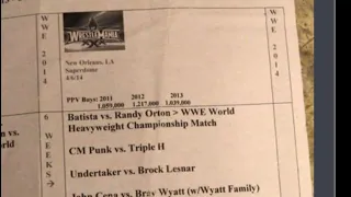 Original Wrestlemania 30 Card Revealed