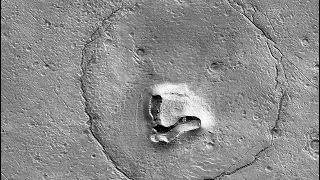 Mars Bear Face Crater