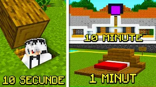 Baza Secreta Noob vs PRO in 10 MINUTE, 1 MINUT, 10 SECUNDE!