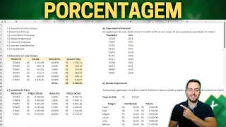 Como Fazer Porcentagem no Excel, 7 Exemplos Práticos | Aumento, Desconto, Juros, Impostos etc