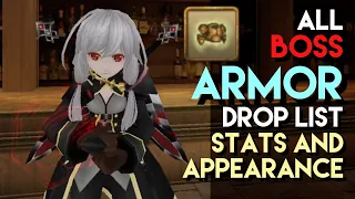 Toram Online: All Boss Armor Drop List | Stats and Appearance | chae_