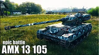 AMX 13 105 SKILL лучший бой на ЛТ World of Tanks