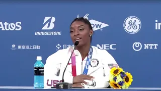 Simone Biles talks withdraw from Tokyo 2020 team competition