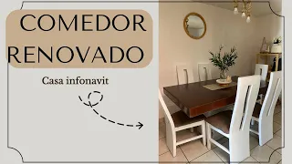 Así TRANSFORME mi viejo comedor✅|#casainfonavit mas BONITA con poco DINERO|Lau Lara🤍