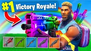 The *RAINBOW* SHOTGUN ONLY Challenge In Fortnite Battle Royale!