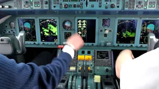Look! Flight from St. Petersburg to Kiev in the cabin Antonov-148.