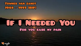 If I Needed You lyrics official 2022 ~ Townes Van Zandt tribute