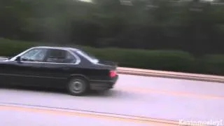 BMW E34 525i acceleration, flyby