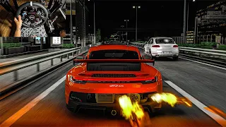 LOUD BIG TURBO Porsche 911 GT3 - Assetto Corsa | Steering Wheel Gameplay