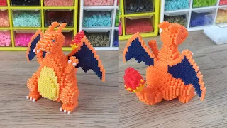 Artkal Perler Beads Pattern: 3D Pokemon Charizard