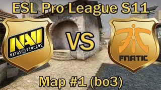 МАТЧ за ПЛЕЙОФФ для НАВИ + 2 ЭЙСА | Navi vs Fnatic Map #1 bo3 Inferno | ESL PRO LEAGUE 11