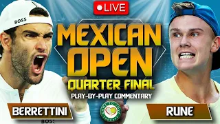BERRETTINI vs RUNE | ATP Acapulco 2023 | LIVE Tennis Play-by-Play Stream