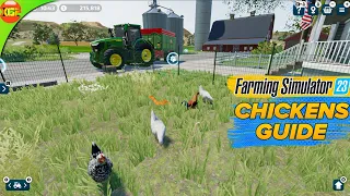 All About Chickens in Farming Simulator 23! FS23 Gameplay