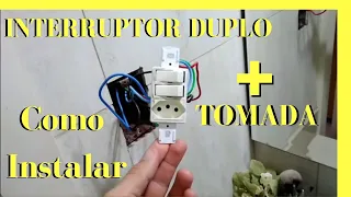 Interruptor Duplo com Tomada- Como Fazer Ligação Elétrica na Prática