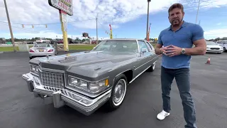 1976 Academy Gray Cadillac Coupe DeVille! 17,000 ORIGINAL MILES!! Driving video