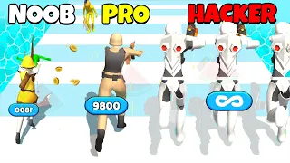 NOOB vs PRO vs HACKER - Human Evolution Run 3D