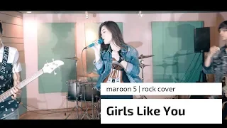 MAROON 5 - Girls like You - ROCK - Cover by Jeje GuitarAddict ft Shella Ikhfa