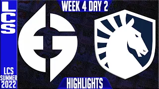 EG vs TL Highlights | LCS Summer 2022 W4D2 | Evil Geniuses vs Team Liquid