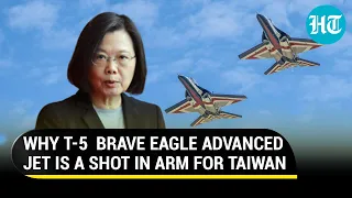 Taiwan's T-5 brave eagle advanced jet in action as China continues to threaten Taipei