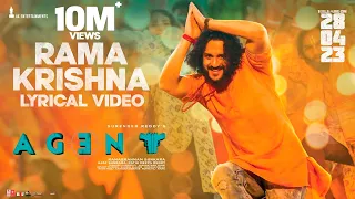 Rama Krishna Lyrical | Agent | Akhil Akkineni | Surender Reddy | Hiphop Tamizha |