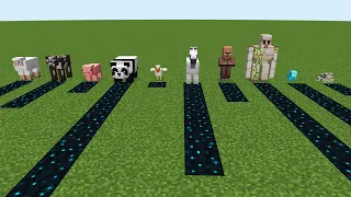 Sculk Generation by all Passive and Neutral Mobs in Minecraft  - Which Mob Will generate more Sculk?