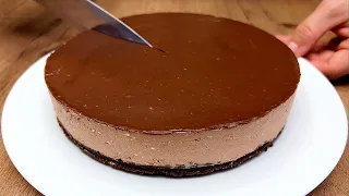 Chocolate dessert that melts in your mouth in 5 minutes! Without baking and gelatin! Without eggs!