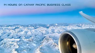 The Good and the Bad of Cathay Pacific Long Haul Business Class || Stunning inflight views on CX253