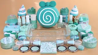 "One Color Series Season 7" Mixing "MINT"Makeup,More Stuff &MINT Slime Into slime!