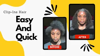 Clip Ins Extensions HACK!🥶Easy & Quick Natural Hairstyle With Clip Ins Hair Ft  #ELFINHAIR